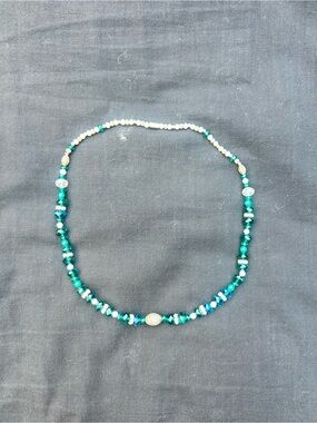 Emerald Crystal Bead Necklace - Women's Jewelry